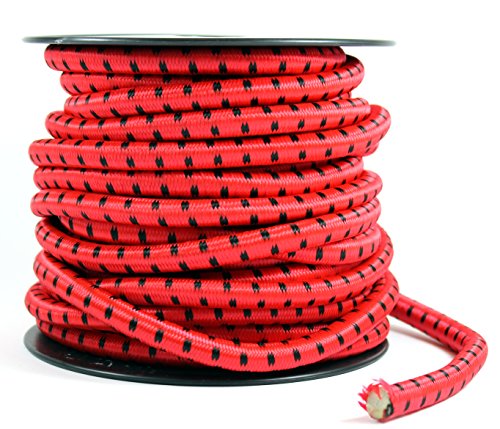 K&B Vertrieb Spanngummi 15m ROT Ø 10mm Abdeckplane Gewebeplane Zeltplane Gummispanner Planenhalter 225 von Homry