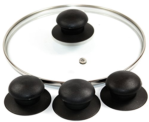 Topfdeckelgriffe 2 Stück -K&B Vertrieb- inkl. Dichtung Ersatzgriffe Griff Topfdeckel Knauf Pfannendeckel 157a von K&B Vertrieb