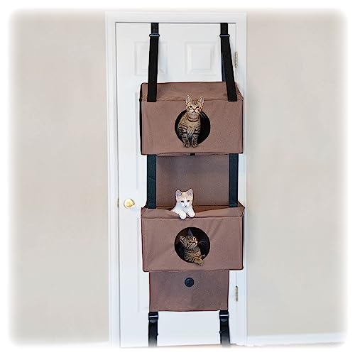 K&H PET PRODUCTS Hangin' Feline Funhouse Katzenmöbel, klein, 178 x 55 x 30 cm, Hellbraun von K&H PET PRODUCTS