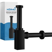 K&k Dichtungstechnik - kör4u Premium Design Siphon 1 1/4x32mm eckig schwarz matt von K&K DICHTUNGSTECHNIK