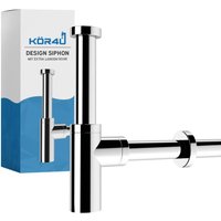 Kör4u Premium Design Siphon 1 1/4x32mm universal rund chrom - Chrom von K&K DICHTUNGSTECHNIK