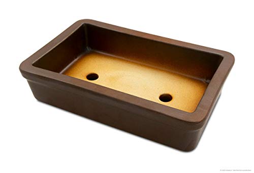 K&K Keramik Bonsaischale rechteckig 29x18x7 frostsicher braun-matt K&K Keramik Bonsaischale rechteckig 29x18x7 frostsicher braun-matt von K&K Keramik