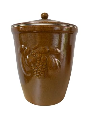 KERAZO Keramik Rumtopf 6 Liter - Form 1 - Mehrzwecktopf Keramiktopf Einlegetopf von K&K Keramik