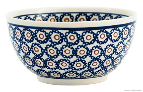 Original Bunzlauer Keramik Schüssel/Schale mit Innendekor Ø14,0cm im Retro-Dekor 4 von K&K Keramik