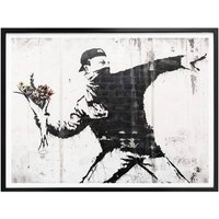 Banksy Poster Graffiti Bilder Der Blumenwerfer 30x24cm Wanddeko Kinderzimmer von K&L WALL ART