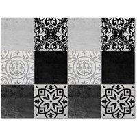 K&L Wall Art Fliesenaufkleber »Blumen-Beton Patchwork«, selbstklebend von K&L WALL ART