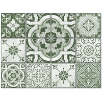 K&L Wall Art Fliesenaufkleber »Blumen-Ornamente Retro«, selbstklebend von K&L WALL ART