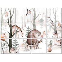 K&L Wall Art Fliesenaufkleber »Kvilis Tierfreunde im Wald«, selbstklebend von K&L WALL ART