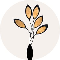K&L Wall Art Vliestapete »Runde Vliestapete«, Kubistika Gold Schwarz Blumen, mehrfarbig, matt - bunt K&L Wall Art Vliestapete »Runde Vliestapete«, Kubistika Gold Schwarz Blumen, mehrfarbig, matt - bunt von K&L WALL ART