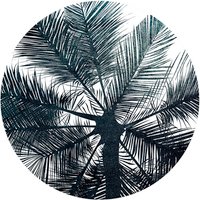 K&L Wall Art Vliestapete »Runde Vliestapete«, Kubistika Tropen Wald Palmen, mehrfarbig, matt - bunt von K&L WALL ART