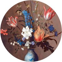 K&L Wall Art Vliestapete »Runde Vliestapete«, Van der Ast Blumen Kunstdruck, mehrfarbig, matt - bunt von K&L WALL ART