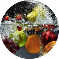K&L Wall Art Vliestapete »Runde Vliestapete«, frisches Obst gesunde Küche, mehrfarbig, matt - bunt von K&L WALL ART