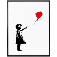 Banksy Poster Graffiti Bilder Girl with the red balloon 24x30cm Wanddeko Kinderzimmer von K&L WALL ART