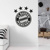 Fc Bayern München - Fußball Logo 47x50cm Wandtattoo Fanartikel Merch - Schwarz von FC Bayern München