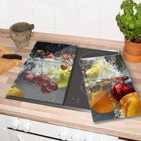 Glasabdeckplatte Erfrischendes Obst Herdabdeckplatte 60x52cm Servierplatte von K&L WALL ART