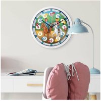 Lautlose Wanduhr Kinderzimmer Pferde Lernuhr Bibi und Tina Uhr ø 30cm Beste Freunde - bunt von K&L WALL ART