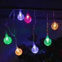 LED Lichterkette mit Timer Glühbirnen mehrfarbig 4,5m lange Leuchtkette 30 Lichter von K&L WALL ART