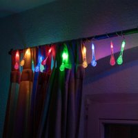 Led Lichterkette mit Timer Wassertropfen Lichter mehrfarbig 4,5m lange Weihnachtsdeko von K&L WALL ART