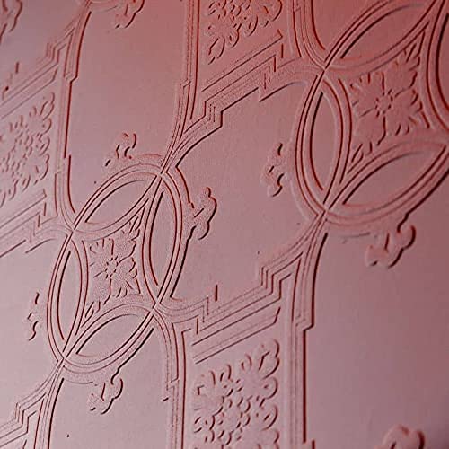 Anaglypta 3D Tapete Papier Barocktapete viktorianische Strukturtapete überstreichbar Vinyltapete weiß von K&L Wall Art