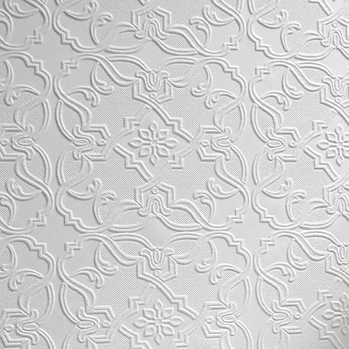 Anaglypta 3D Tapete Blumentapete Boho Deko Strukturtapete Vinyltapete überstreichbar weiß von K&L Wall Art