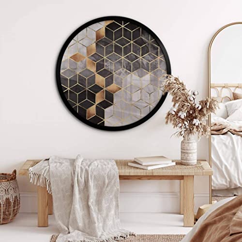 Geometrisches Wandbild moderne Wohnzimmer Poster Rund Küche Grafik Fredriksson Art Deco von K&L Wall Art