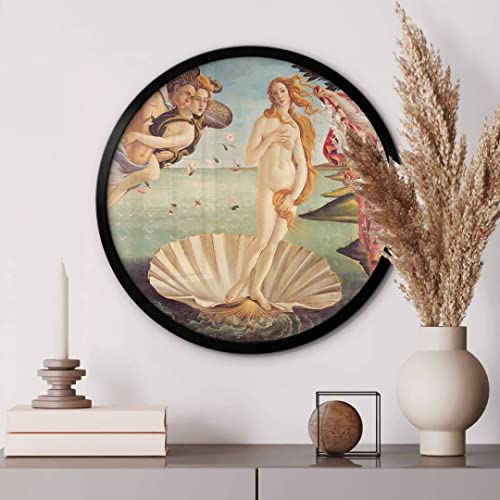 K&L Wall Art Barock Gemälde Botticelli Poster Rund Geburt von Venus Aphrodite Bilder Wohnzimmer modern von K&L Wall Art