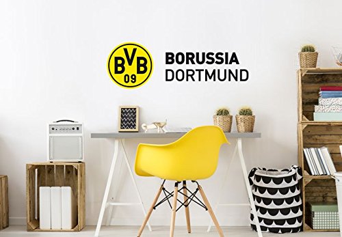 K&L Wall Art Borussia Dortmund Fußball Wandtattoo BVB Wandsticker mit Logo Wanddeko Fussball Wandbild selbstklebend 60x20cm BVB10062 von K&L Wall Art