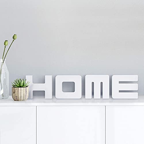 K&L Wall Art DEKO Buchstaben 64x15cm große Dekobuchstaben Home Wandbild weiß Hochzeitsdeko matt Tischdeko Wanddeko 3D-10011 von K&L Wall Art