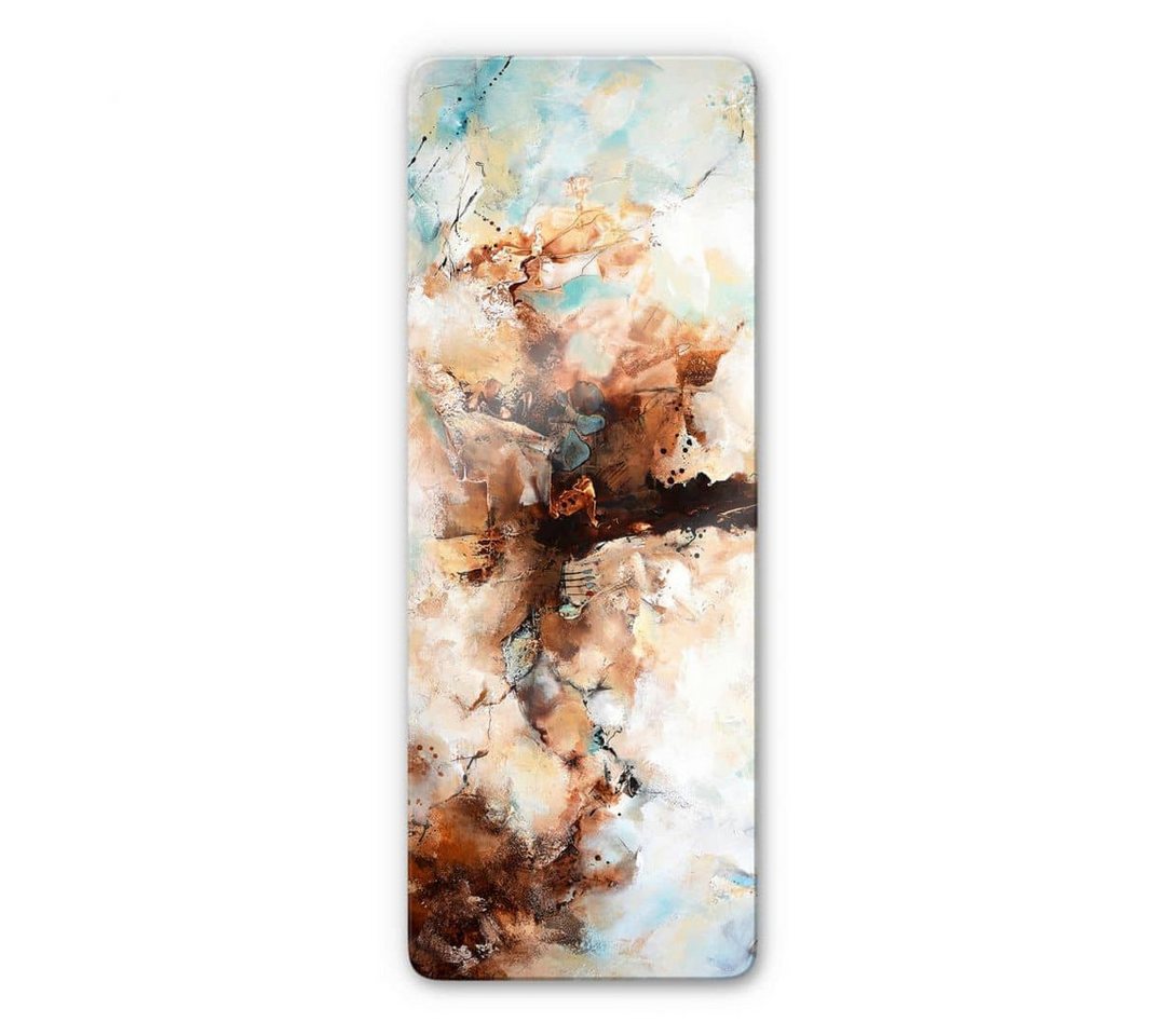 K&L Wall Art Glasbild Glasbild Öl Kunstdruck Wüste Himmel abstrakt Fedrau, Glasposter Wohnzimmer modern von K&L Wall Art