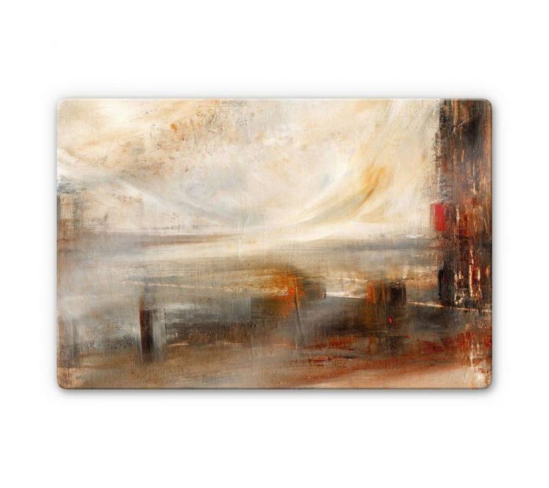 K&L Wall Art Glasbild Glasbild modern Ölbild Im Tal des Windes by Niksic, Glasposter Wohnzimmer Kunstdruck von K&L Wall Art