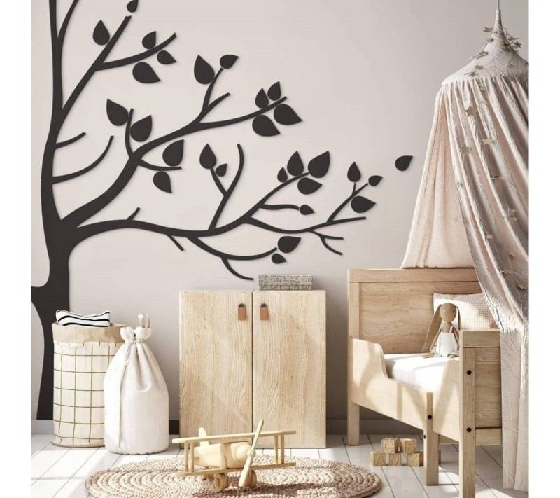 K&L Wall Art Holzbild Lebensbaum Kinderzimmer Boho Deko Baum des Lebens, (Holzposter mehrteilig), Holz Wandbild XXL von K&L Wall Art