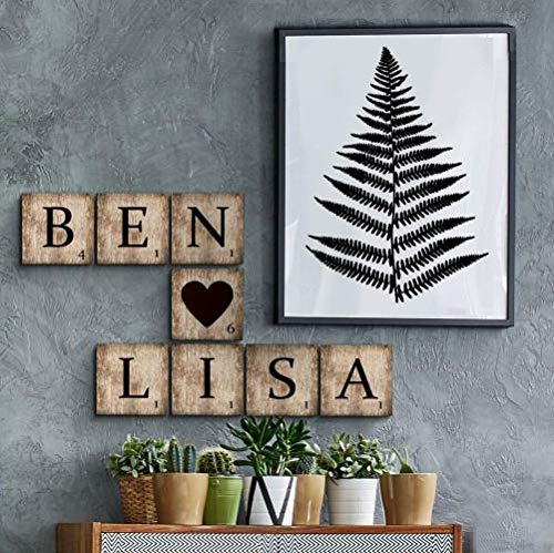 K&L Wall Art Holzbuchstaben Birke Buchstabe E 10cm Scrabble Deko Buchstaben aus Holz Wandbilder zum Aufstellen von K&L Wall Art