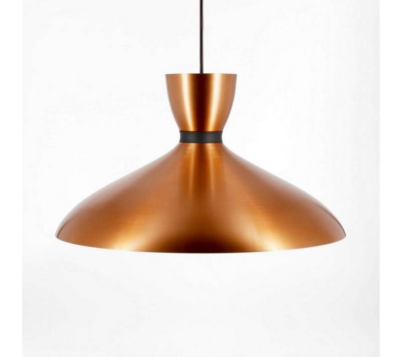 K&L Wall Art Lampenschirm Pendelleuchte Rosa Metalloptik Lampenschirm Retro Deckenleuchte, Kupfer Hängelampe rund von K&L Wall Art