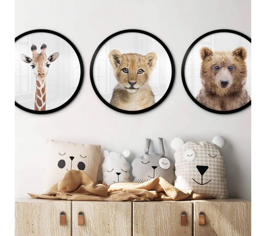 K&L Wall Art Poster Wandbild Poster Kinderzimmer Boho Deko Safari Baby Giraffe Sisi&Seb, Wandposter Schlafzimmer modern von K&L Wall Art