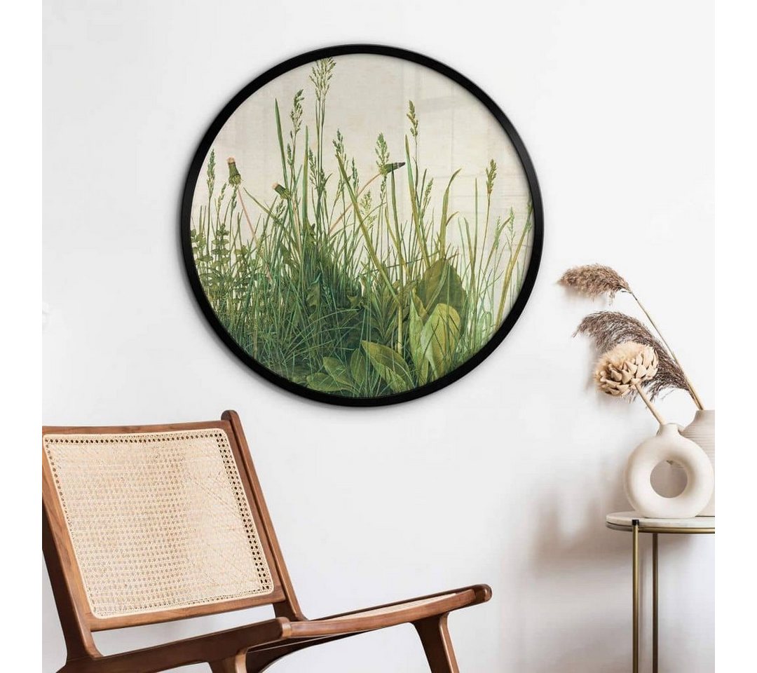 K&L Wall Art Poster Wandbild Poster Rund Nostalgie Vintage Deko Büro Dürer Das Rasenstück, Wohnzimmer Kunstdruck klassisch von K&L Wall Art