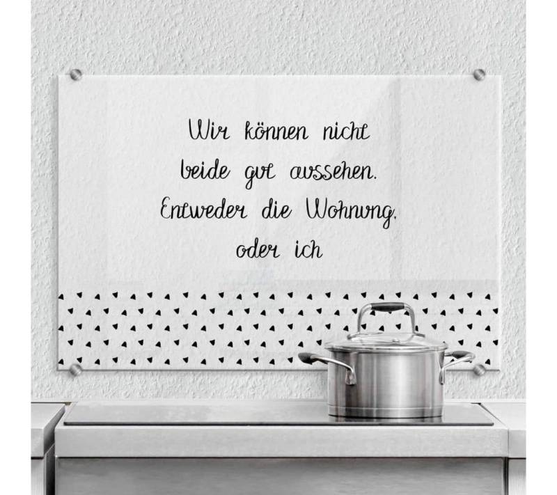 K&L Wall Art Spritzschutz Wandschutz Glas Spritzschutz Küche Schriftzug Shabby Chic Spruch von K&L Wall Art