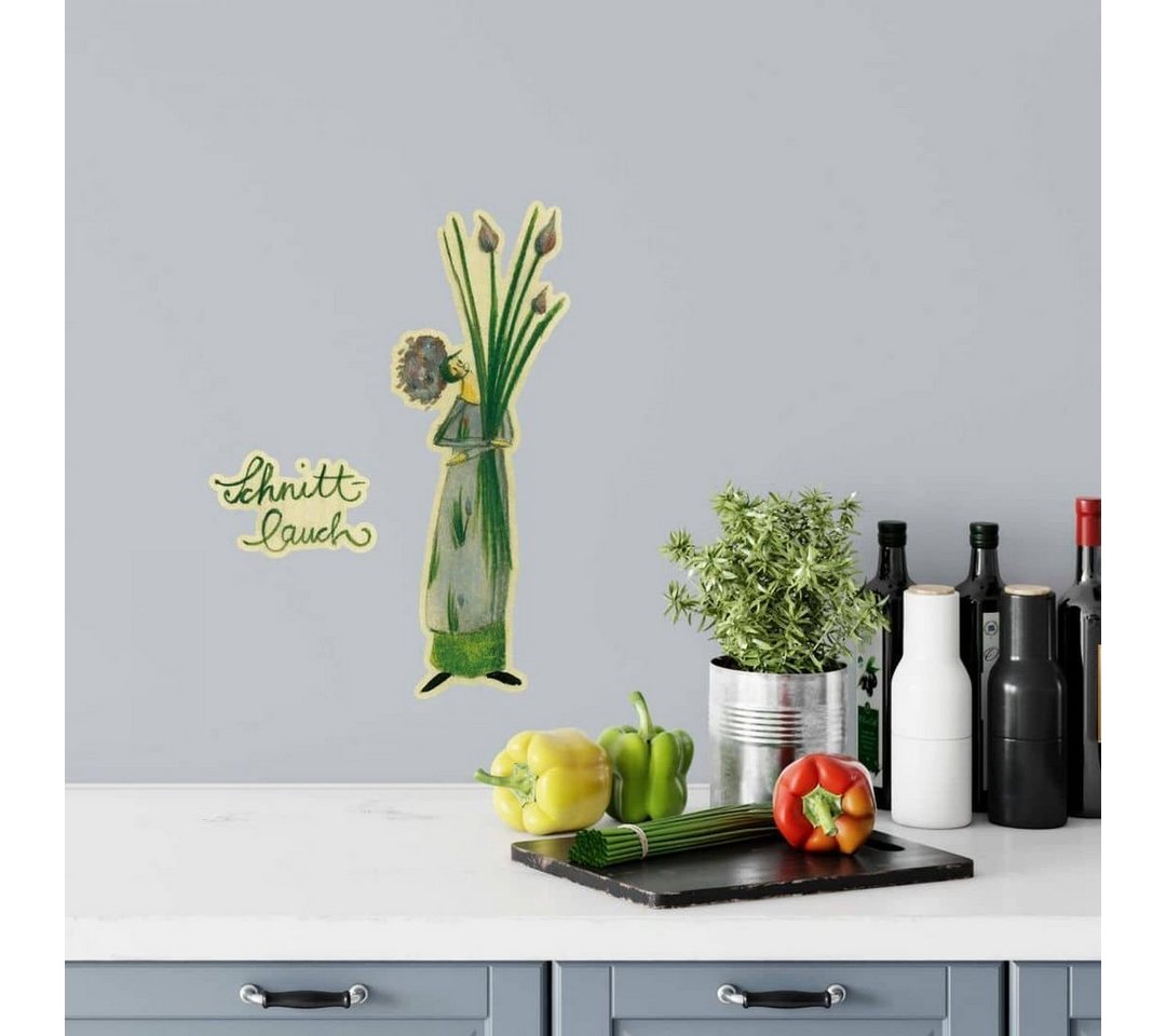 K&L Wall Art Wandtattoo Wandtattoo Kunstdruck Leffler Märchen Küche Zwiebel Schnittlauch, Wandbild selbstklebend, entfernbar von K&L Wall Art