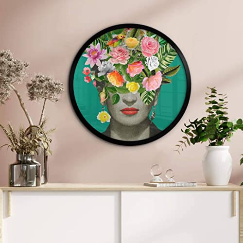 Mexikanische Ikone Frida Poster Vintage Wandbild Wohnzimmer Retro Blumen Pop Art Feldmann von K&L Wall Art