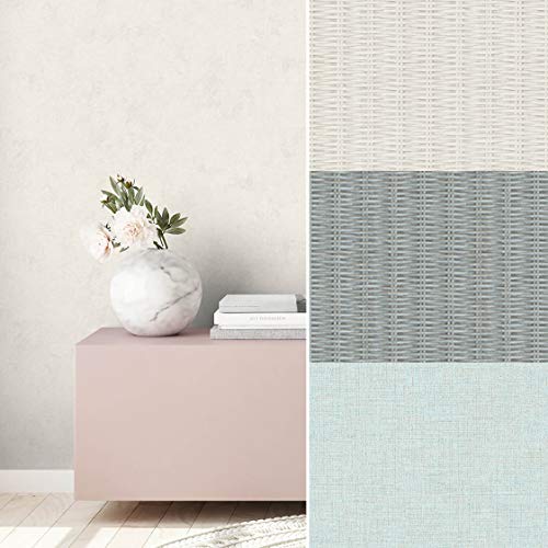 Strandkorb 3D Rattan Organic Schilf Tapete Loft Style Vliestapete Flecht Optik Fototapete (10.05 m x 0.53 m Beige) von K&L Wall Art