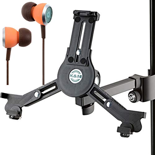 K&M 19791 Tablet-Halterung PC Stativhalter +Audiofly Premium InEar Ohrhörer von K&M