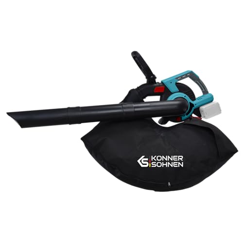 Akku-Gartensauger mit Laubzerkleinerungsfunktion KS LBV-40V, Nennspannung 40 (20+20) V, Leerlaufdrehzahl 1630 U/min, Volumen des Staubsaugerbeutels 45 l, 4 Geschwindigkeiten +Turbomodus von K&S Könner&Söhnen