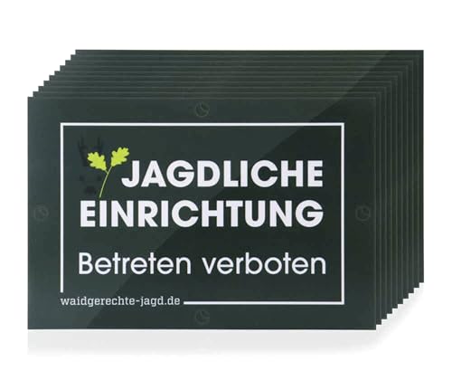 Schild Jagd für Hochsitze Kanzeln Kirrungen Jagdliche Einrichtung Betreten verboten Grün 12 x 8 cm 10er-Pack Schild Jagd für Hochsitze Kanzeln Kirrungen Jagdliche Einrichtung Betreten verboten Grün 12 x 8 cm 10er-Pack von K & S