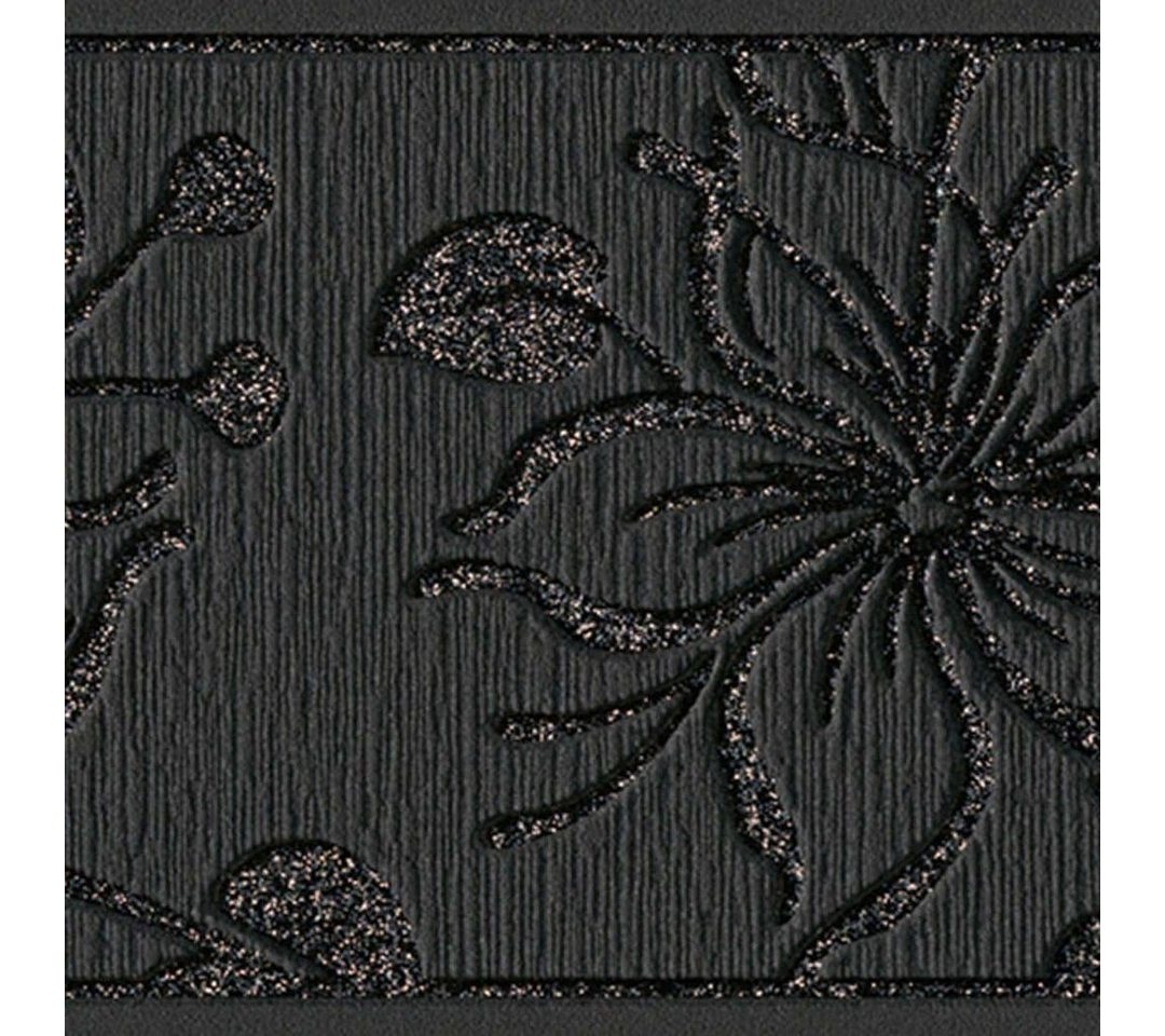 K&L Wall Art Vliestapete glitzer Klebefolie 3D Bordüre Blumen Wohnzimmer Tapete, Versace Wallpaper von K&L Wall Art