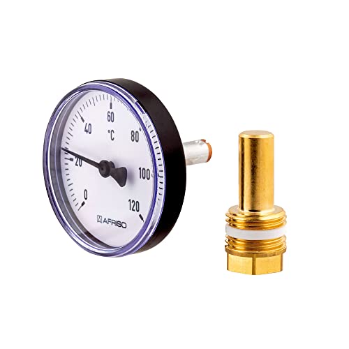 Bimetall-Zeigerthermometer 0-120°C 40 mm Fühler und 100 mm Gehäuse von K:A