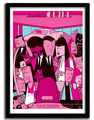 K.Olin tribu Pulp Fiction Plakat, Papier, weiß, 45 x 65 x 1 cm von K.Olin tribu