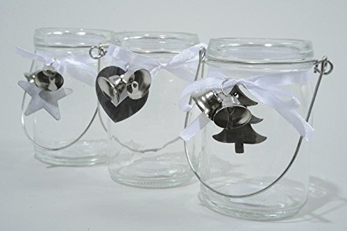 Windlicht Teelichthalter Hänger Teelichthänger Baumhänger Weihnachten Kerzenhalter Teelicht Windlichthalter Glas klar 1 Stück von K