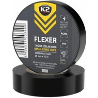 K2 - Elektrisches Isolierband de pvc schwarz, 10 m x 15 mm, 10 Stück. von K2