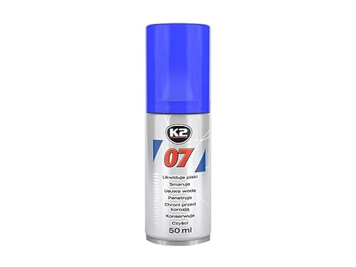 K2 07 Multifunktionsöl Korrosionschutz Schmieröl Kriechöl Kontaktspray 500ml, Gebindegröße:50 ml von K2