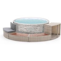 Aufblasbarer Whirlpool Bestway Lay-Z-Spa Vancouver Airjet Ø155x60cm +Abkleidung K2O Half Surround 180 289x45x56cm Halbrund Aufblasbarer Whirlpool Bestway Lay-Z-Spa Vancouver Airjet Ø155x60cm +Abkleidung K2O Half Surround 180 289x45x56cm Halbrund von K2O