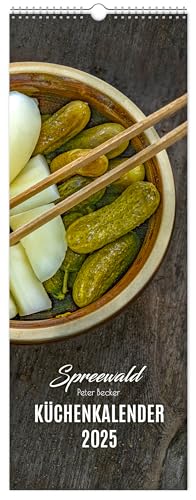 Küchenkalender Spreewald 2025 | 15 x 40 cm | weißes Kalendarium von K4 Verlag